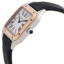 Cartier Santos-Dumont Quartz Satin-brushed Silver Dial W2SA0038 2