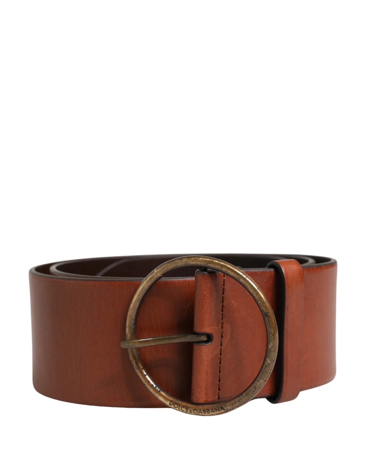 Dolce & Gabbana — Dolce & Gabbana Wide Waist Metal Round Buckle Belt — Accessory — resale