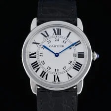Cartier — Cartier Ronde Solo 3603 Mid Size 36mm White Roman Dial Quartz Steel — Watch — resale