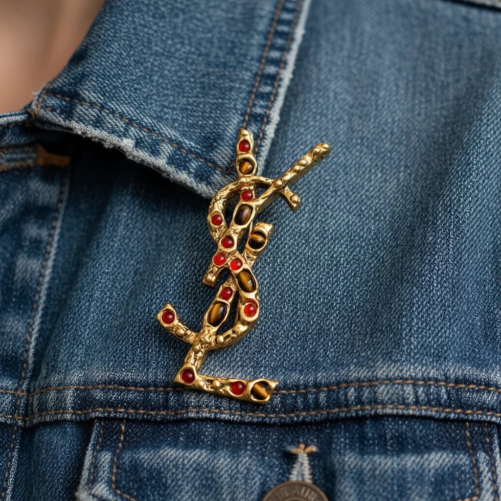 Cassandre Brooch With Sunstone and Tiger’s Eye Gemstones 3