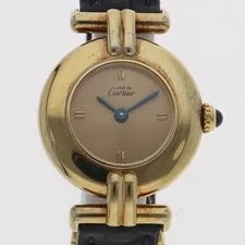 Cartier — Cartier W1008554 Must Colisee Gold Plated/leather QZ — Watch — resale