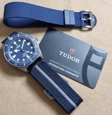 Tudor — Tudor Pelagos FXD Marine Nationale MN22 Titanium Blue Dial Box Card New 2023 — Watch — resale