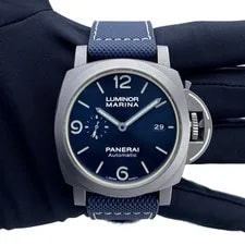 Panerai Luminor Marina PAM01117 Blue Dial Titanium Box Papers 3