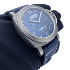 Panerai Luminor Marina PAM01117 Blue Dial Titanium Box Papers 4