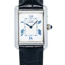 Cartier Tank 4322 WSTA0107 Quartz Stainless Steel Silver Dial 22mm 2