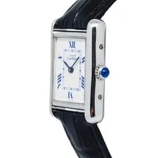 Cartier Tank 4322 WSTA0107 Quartz Stainless Steel Silver Dial 22mm 3
