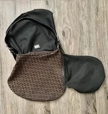 Authentic Fendi Large Oyster Top and Side Zip 2