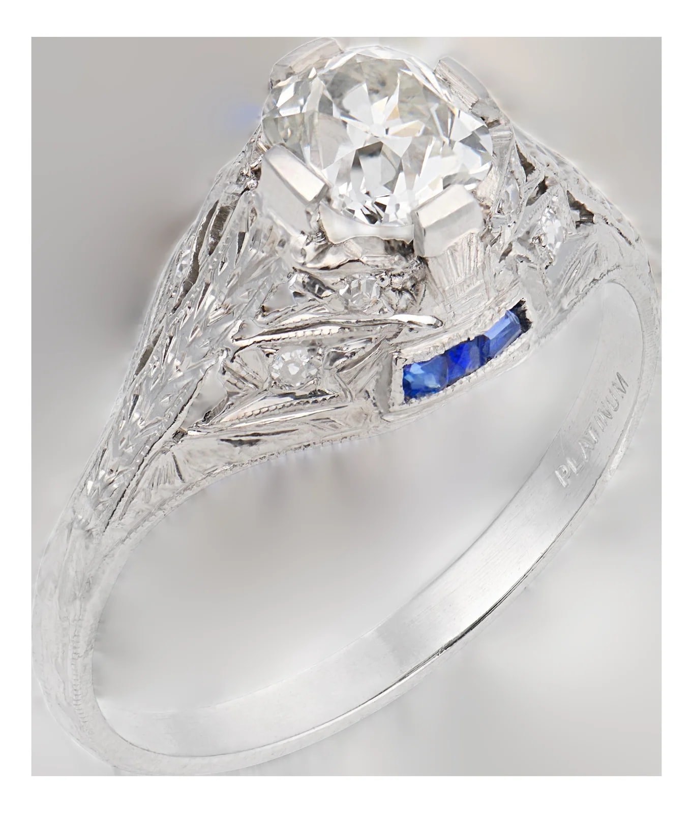Engagement Ring — 1930s Art Deco Gia 1.02 Carat Engagement Ring — Jewelry — resale