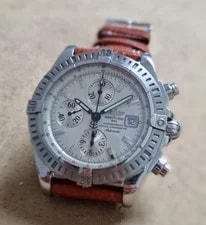 Breitling Chronomat Evolution Silver Dial Chrono Automatic 44 Steel A13356 2