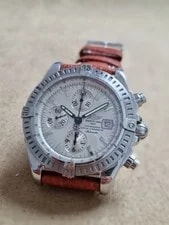 Breitling Chronomat Evolution Silver Dial Chrono Automatic 44 Steel A13356 3
