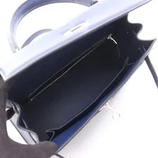 Hermes Kelly Padded 25 Saphir Vaux #RC033 3
