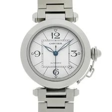 Cartier — Cartier Pasha C W31074M7 ( 2324) 35mm Stainless Steel White #WW3779 — Watch — resale