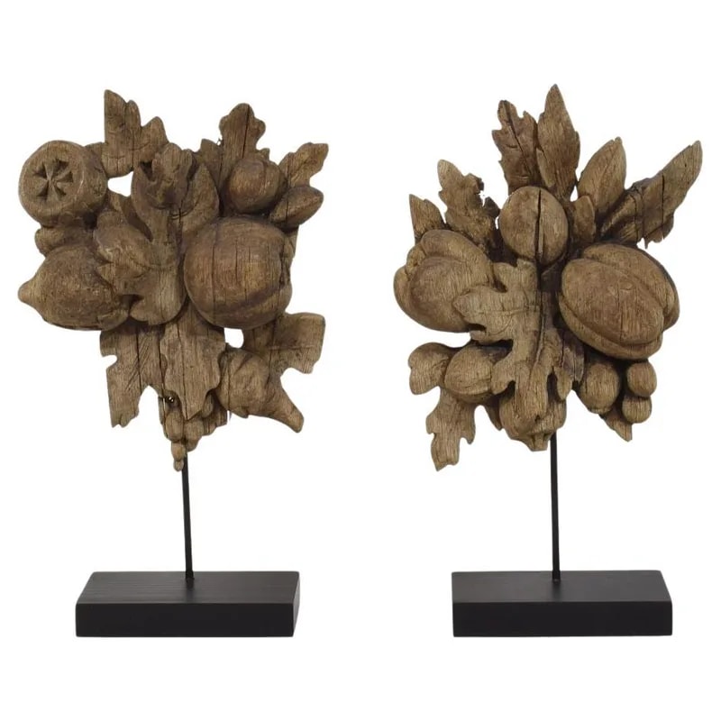 Pair of Decorative Baroque Oak Ornaments, French, Circa 1650-1750 — Furniture — resale
