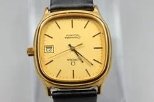【Exc+5】 Omega Seamaster 1342 Push Crown Quartz Gold Dress 3