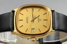 【Exc+5】 Omega Seamaster 1342 Push Crown Quartz Gold Dress 4