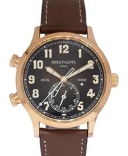 Patek Philippe — Patek Philippe Calatrava Pilot Travel Time 18k Rose Gold 42mm B/P 22 5524R — Watch — resale