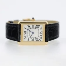 Cartier Tank Solo Small Quartz Yellow Gold Silver Dial W5200002 2