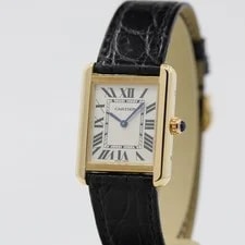Cartier Tank Solo Small Quartz Yellow Gold Silver Dial W5200002 4