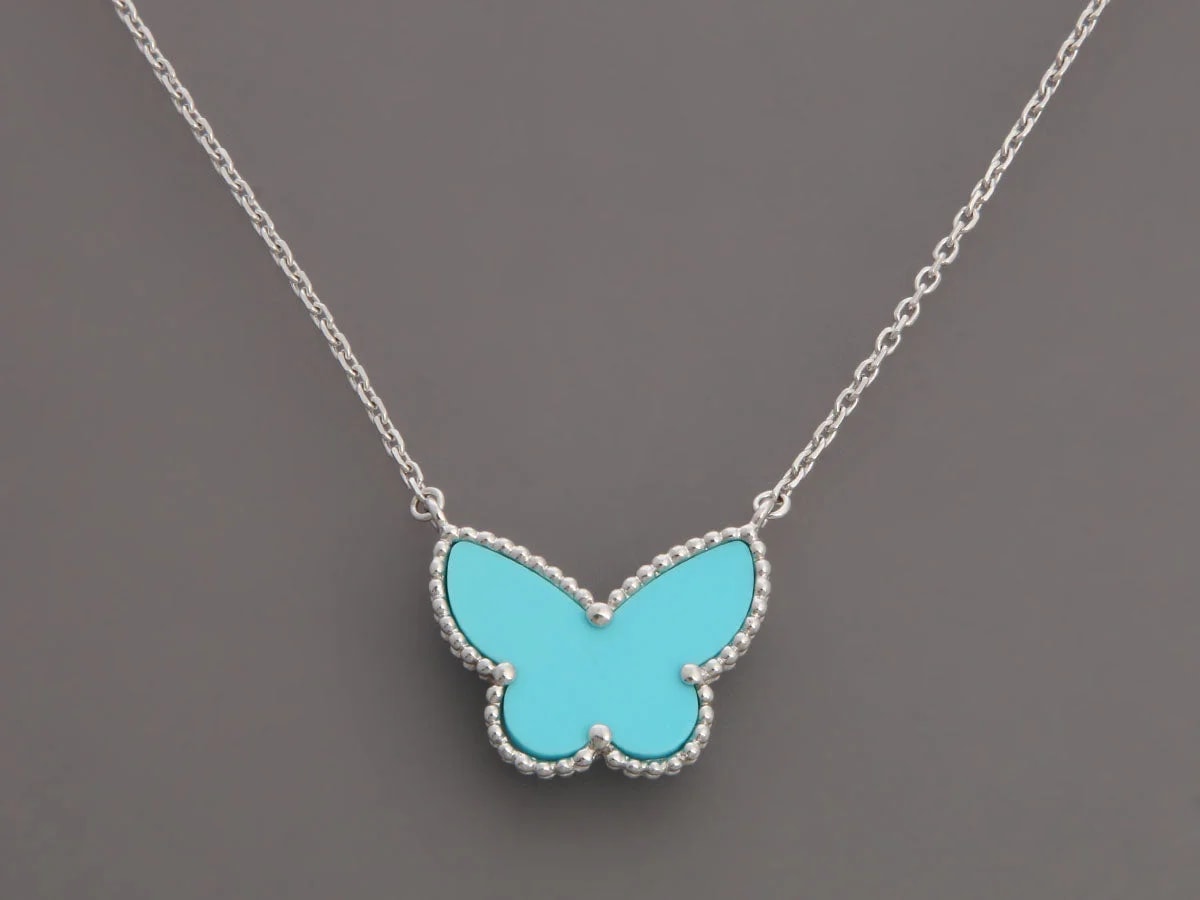 Van Cleef & Arpels 18K White Gold Lucky Alhambra Butterfly 3