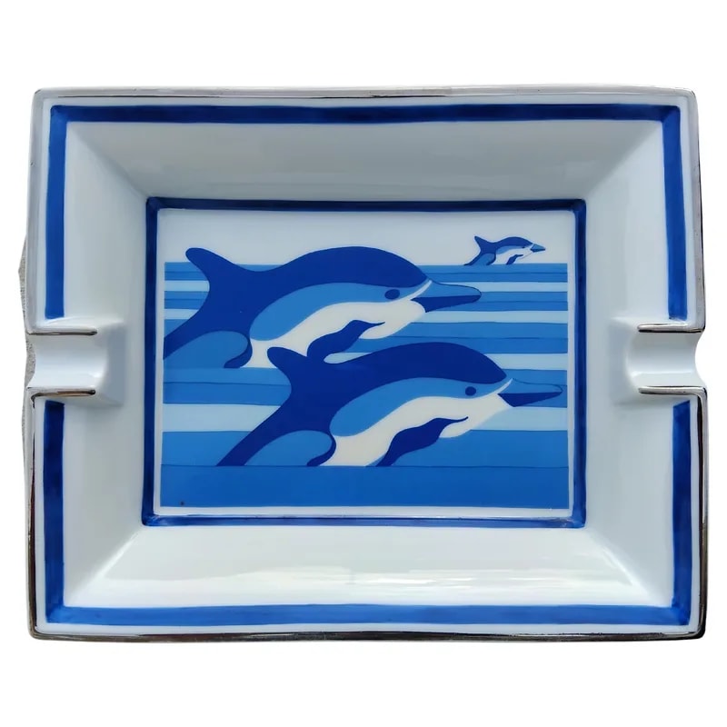 Hermès — Hermès Dolphins Print Cigar Ashtray — decorative_object — resale