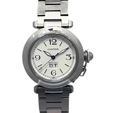 Cartier — Cartier Pasha C Big Date W31044M7 Automatic 35mm White Stainless Steel — Watch — resale