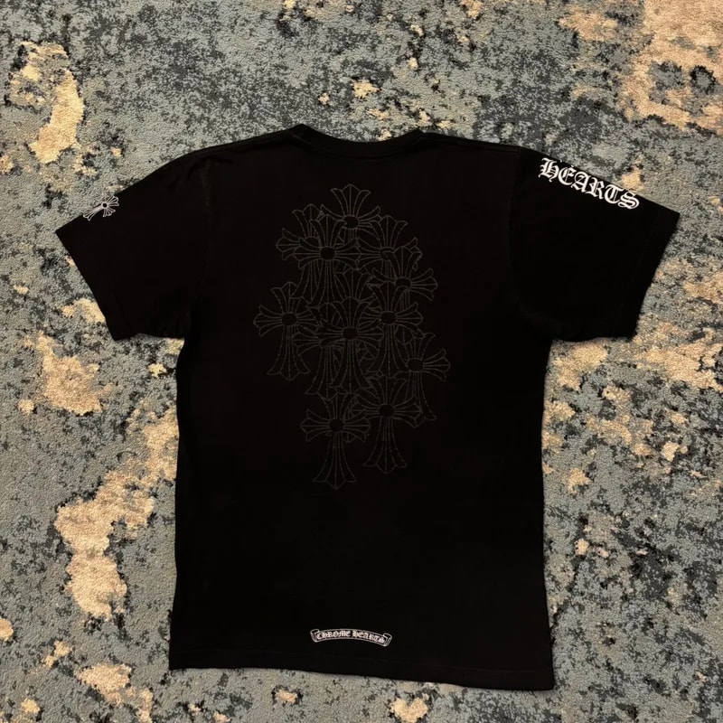 Chrome Hearts — Hearts Cemetery Cross Logo Size Small Pocket T Shirt — streetwear — resale