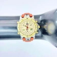 battTAG Heuer Ayrton Senna CG1123 Chrono Ana-Digi Date Ivory 2