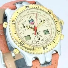 battTAG Heuer Ayrton Senna CG1123 Chrono Ana-Digi Date Ivory 3