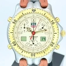 battTAG Heuer Ayrton Senna CG1123 Chrono Ana-Digi Date Ivory 4