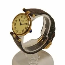 Cartier 925 Must Vendome Vermeil Leather Belt QZ 025 B Rank 92 From Japan 2