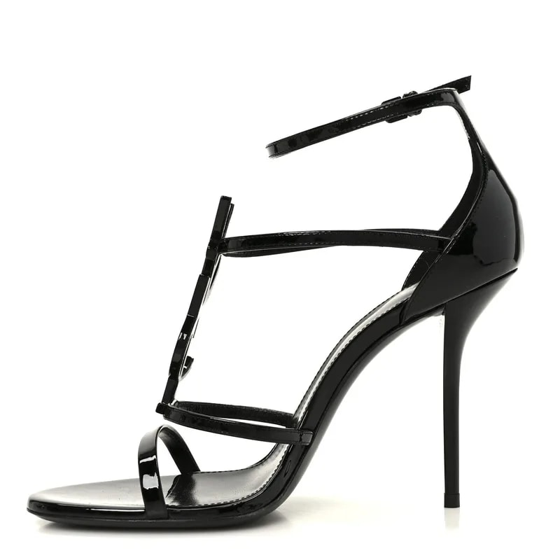 Saint Laurent — Vernice Cassandra 100 Ankle Strap 38 — Designer Shoe — resale
