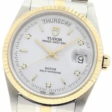 Tudor — Tudor 76213 Prince Date Day YG Combination 5P Diamond Automatic S 899035 Use — Watch — resale