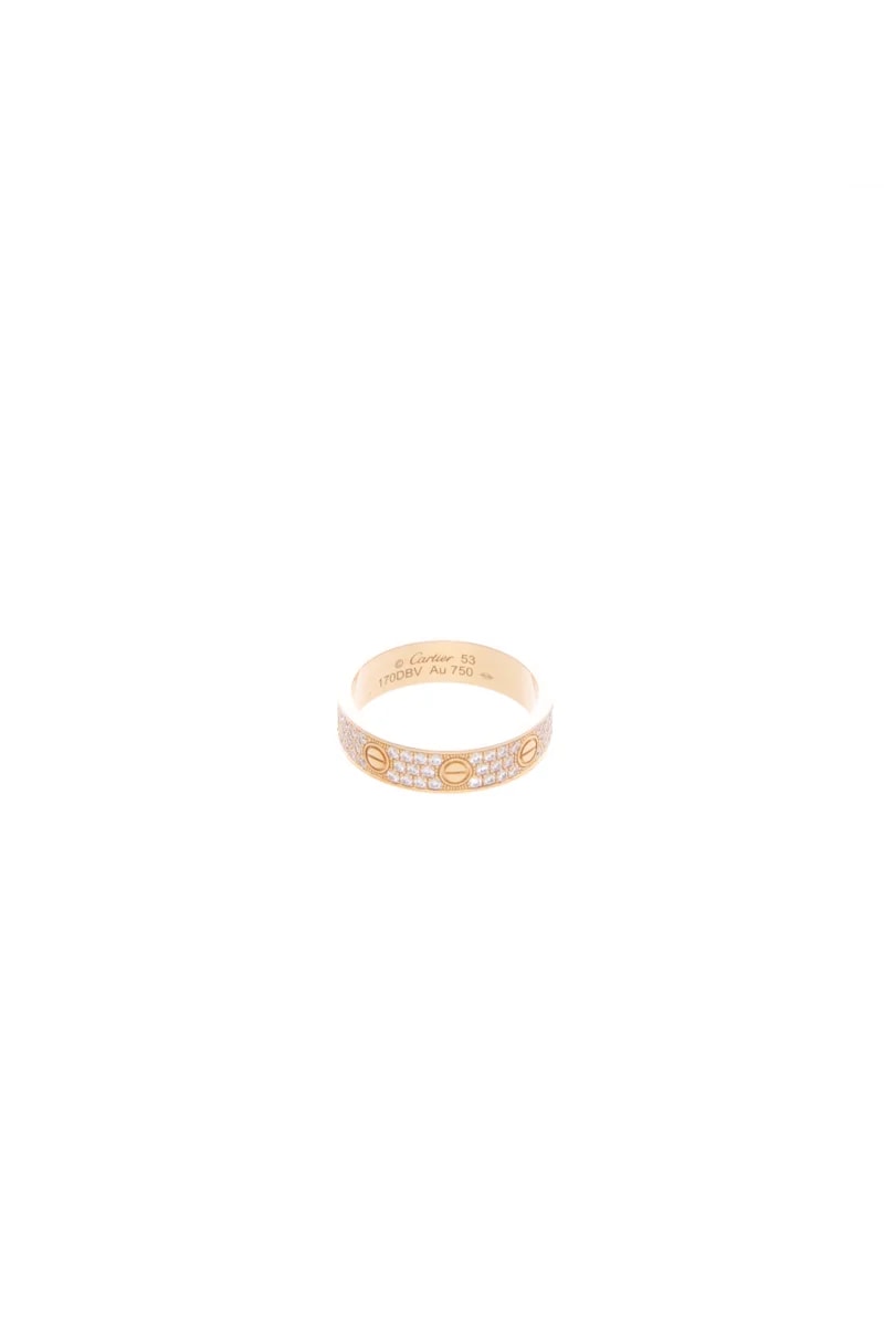 Cartier — Paved Love Small Model - Size 6.25 — Jewelry — resale
