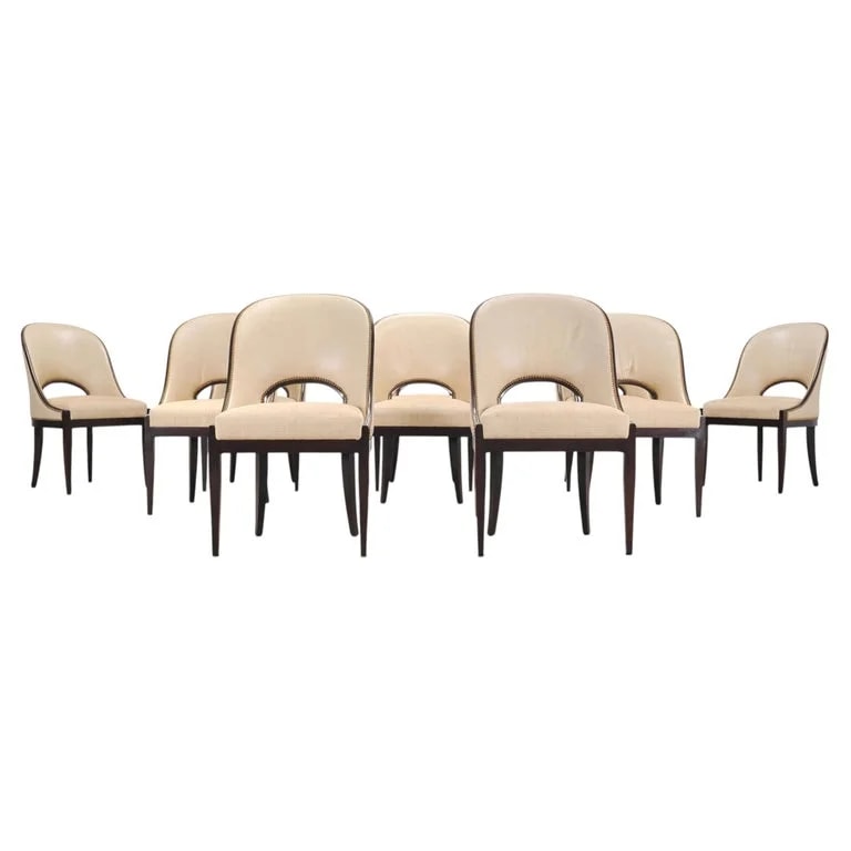 Set of Ten French Art Deco Style Gondola Dining — Furniture — resale