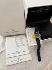 IWC Schaffhausen Pilot Mark XII SS Leather Auto Black 2