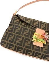 Fendi and Floral Embellished Flap Baguette 3