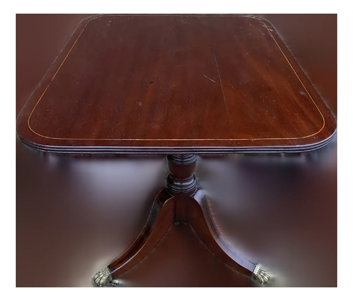 19th Century English Regency Inlaid Side on Paw Castors — Furniture — resale