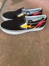 10.0US Nozomi Vans Pattern Fire Slip-Ons LTD Collection Origin 2