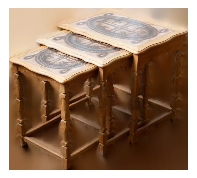 Henning Kjaernulf — Attributed To Henning Kjærnulf Danish & Tile Nesting for Edmund Pedersen, 1970s — Furniture — resale