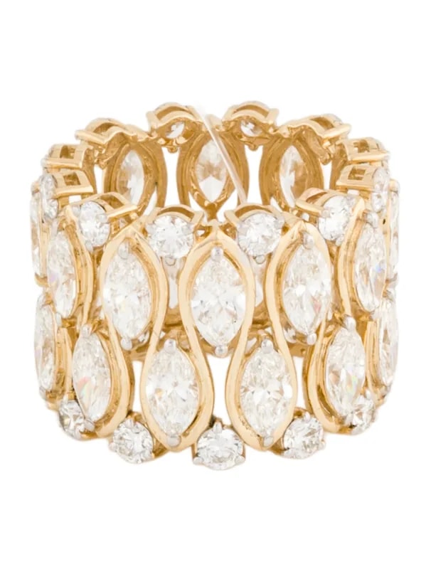 14K 8.60ctw Lab-Grown Wide Lattice Eternity — Jewelry — resale