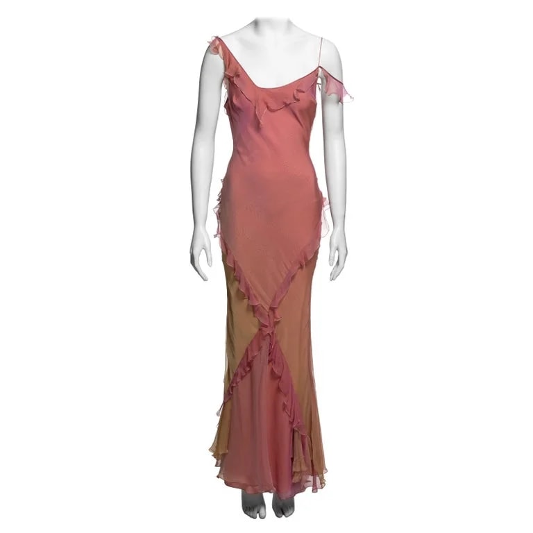 Christian Dior, John Galliano for Christian Dior — Christian Dior By John Galliano Dégradé Dyed Crêpon Slip Dress — Clothing — resale