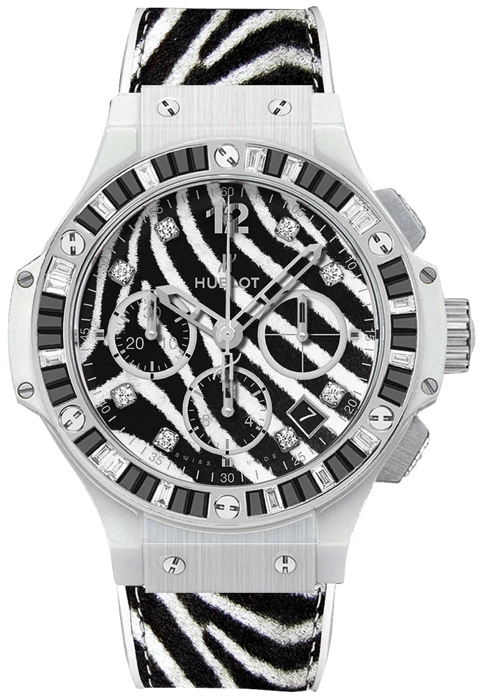 Worldofluxuryus — Hublot Big Bang Zebra Stainless Steel &Amp; Spinels &Amp; Topazes — Watch — resale