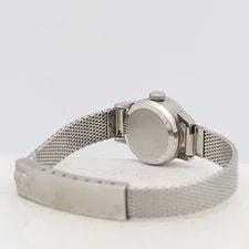 Dead Level Working Good Condition Omega AT Automatic Lady Matic Silver Dial Roun 4