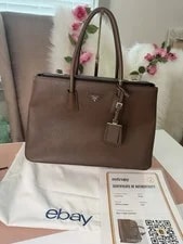 Prada — Prada Galleria Double Zip Executive W/ COA — Handbag — resale