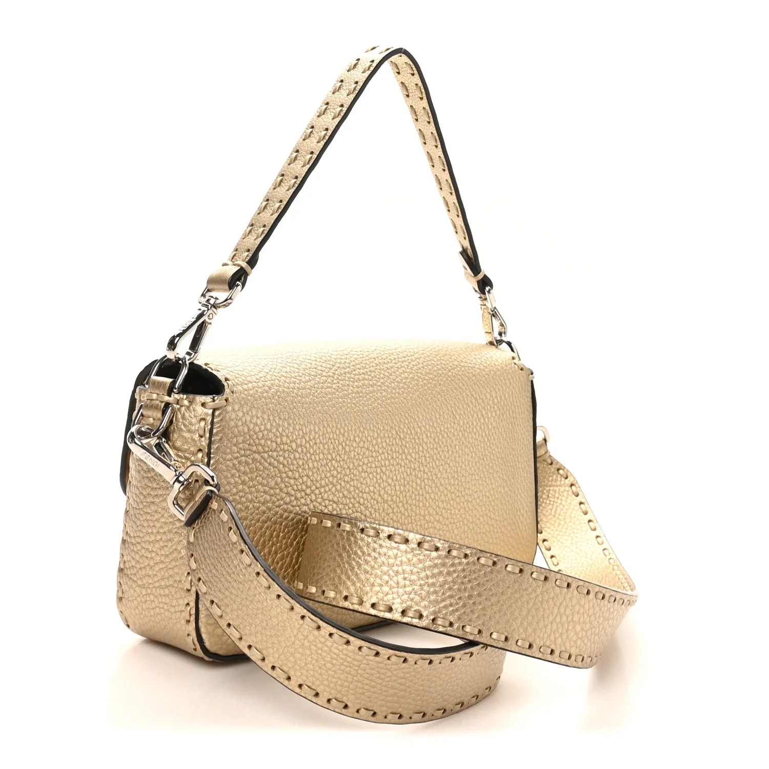 Cuoio Roma Sellerissima Sintetica Tape Stitch Baguette Platino 3