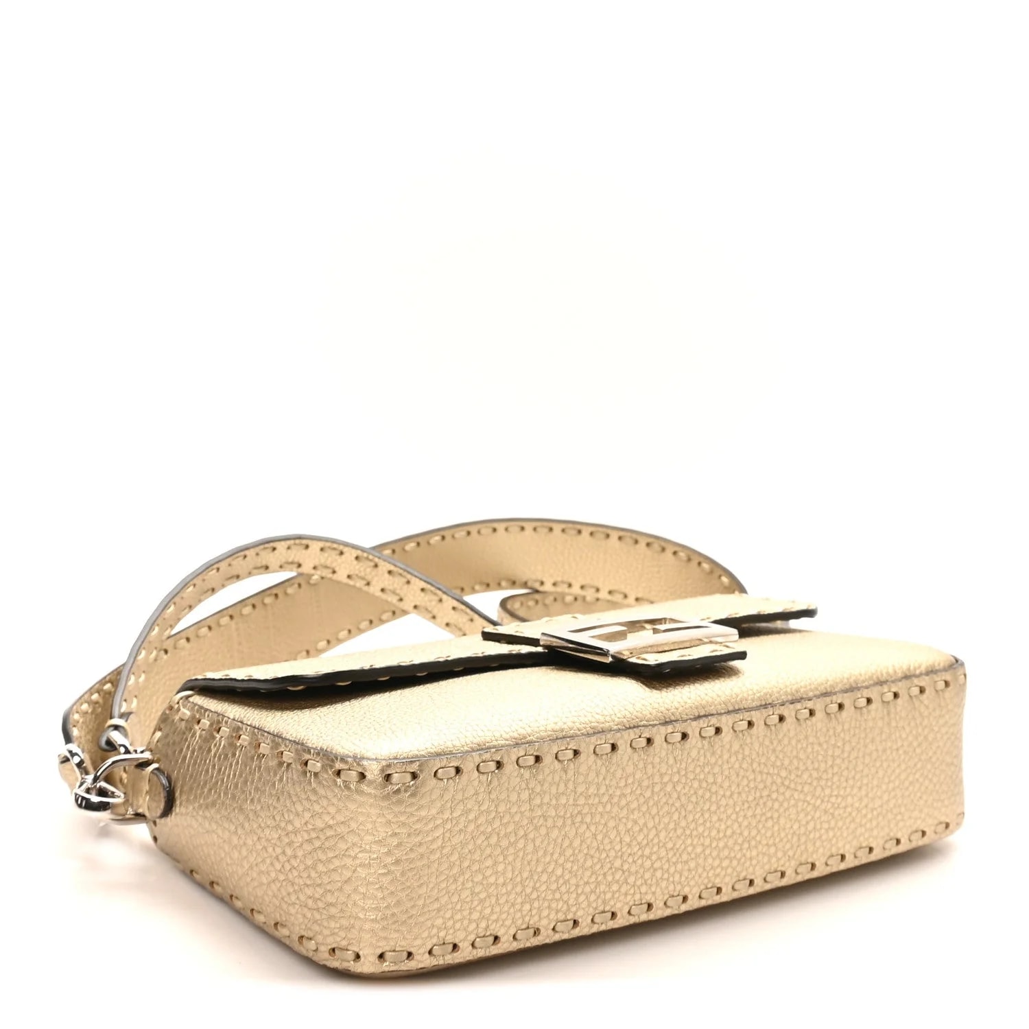 Cuoio Roma Sellerissima Sintetica Tape Stitch Baguette Platino 4