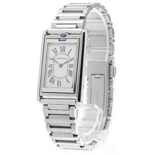 Cartier — Cartier Tank Basqueville LM W1011358 25mm SS Beige #C1670 — Watch — resale
