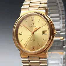 Omega — [Exc+5] 1984 Omega de Ville Cal.1430 Quartz Date Gold 32mm — Watch — resale