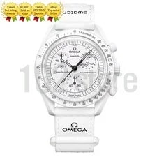 Swatch X Omega X Snoopy Bioceramic Moonswatch Mission To the Moonphase New Moon 4