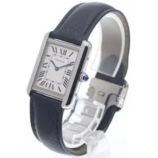 Cartier Tank Solo SM WSTA0030 24mm SS/Leather Silver #C16662 2